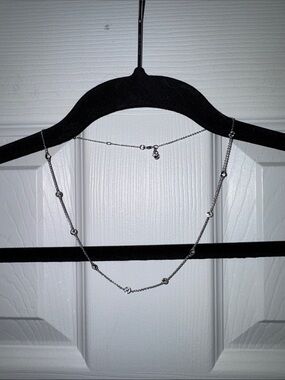 LOFT Silver Station Bead Necklace